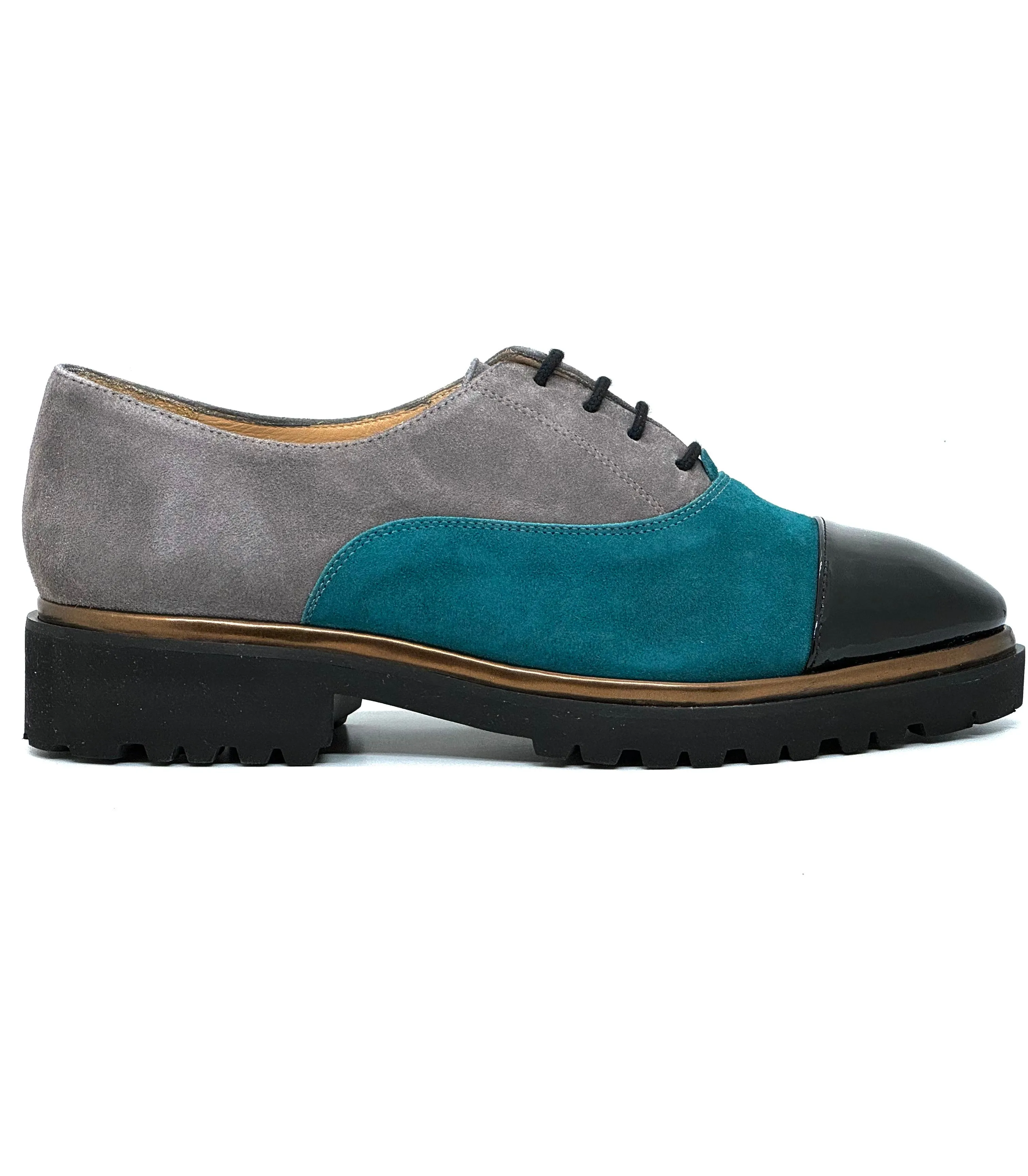 HB Italia Ladies Lace Up Toe Cap Shoe