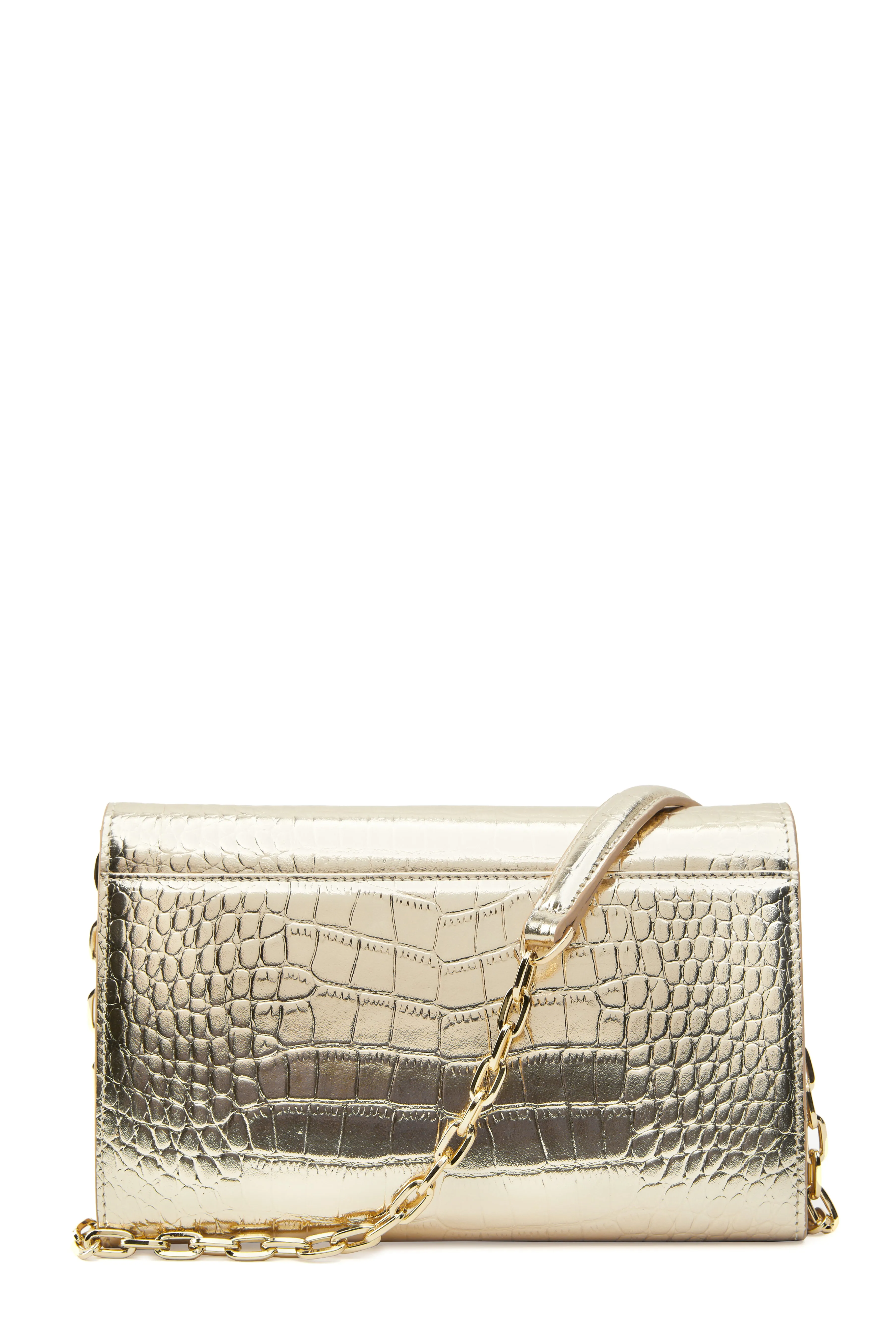 Highbury Clutch Bag (Gold Croc)