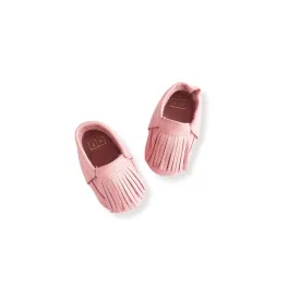 ili   charlie Fringe Leather Moccasin Pink* FINAL SALE
