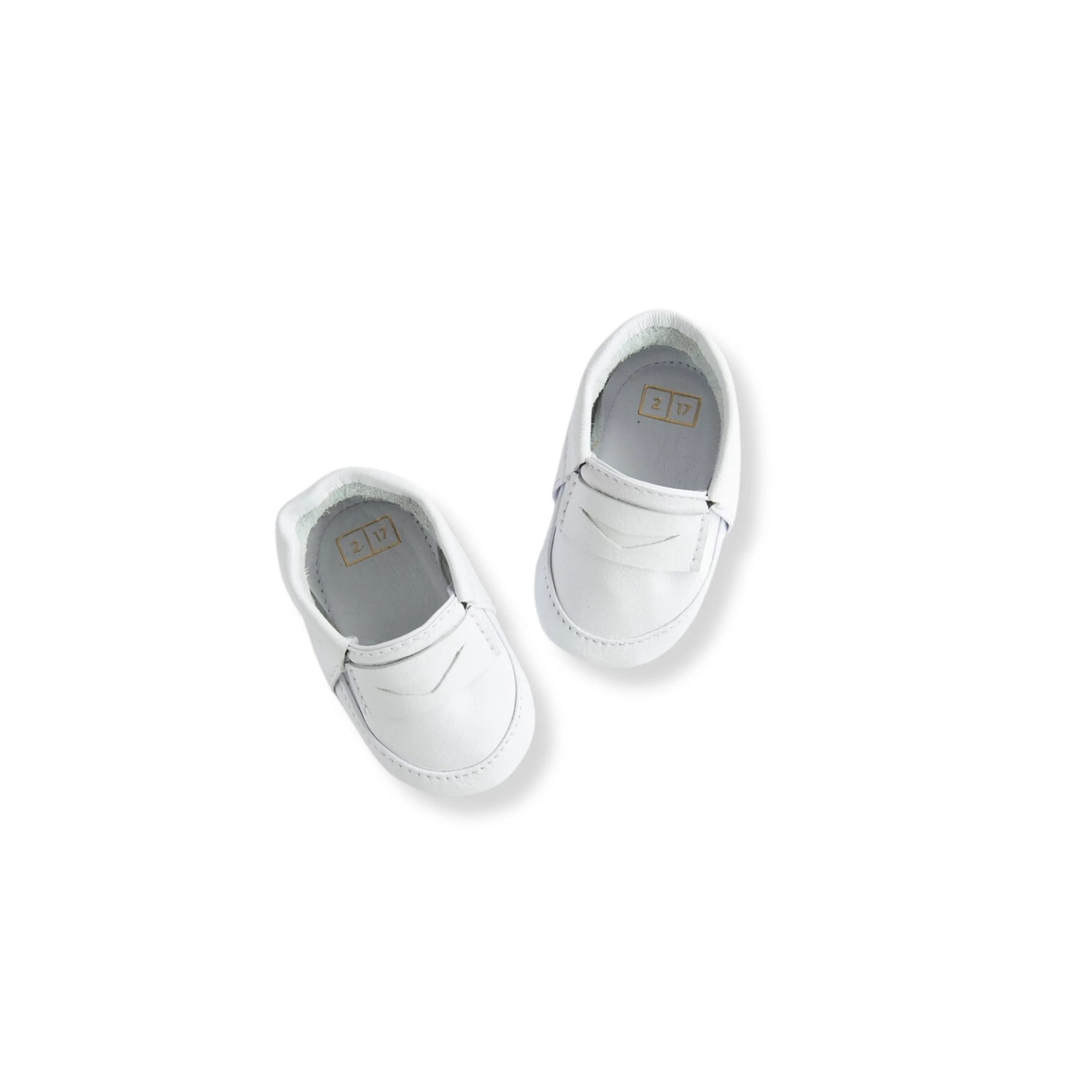 ili   charlie Penny Leather Moccasin White* FINAL SALE