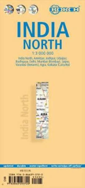India North Road Map (4th Edition) by Borch Map (2013)