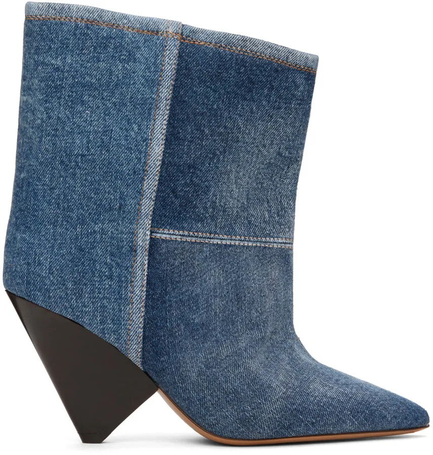 Isabel Marant miyako washed blue boots