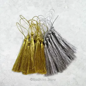 Jari Tassels- Gold- Silver-Set of Two-Choose Color