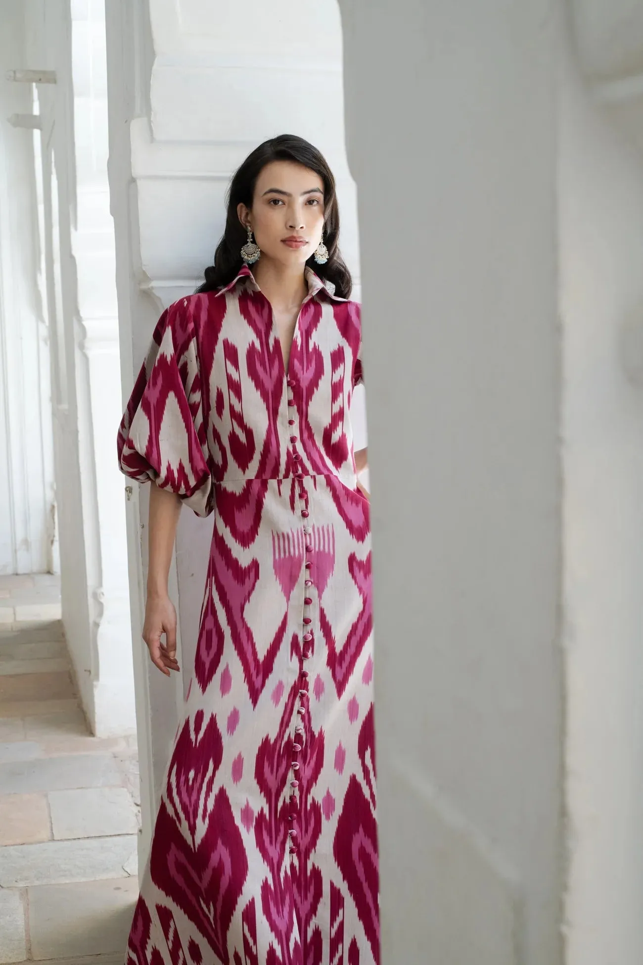 Jodhpur Dress - Burgundy