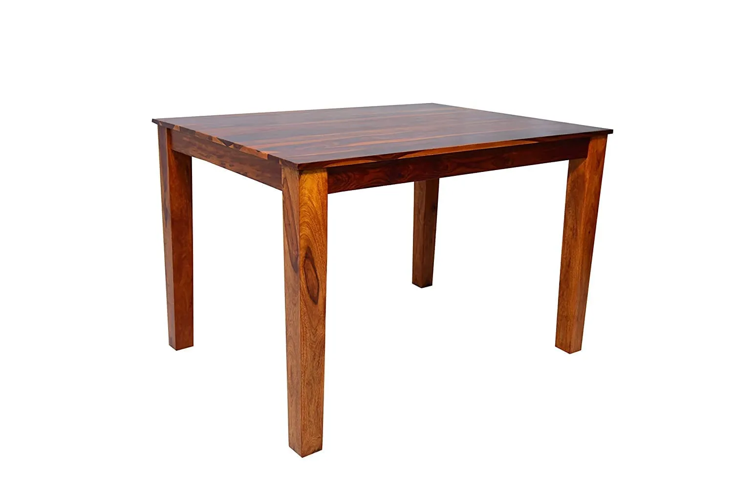 Jodhpur Furniture Solid Sheesham Wood Dining Table 4 Seater Set with 4 Chairs | Honey Finish