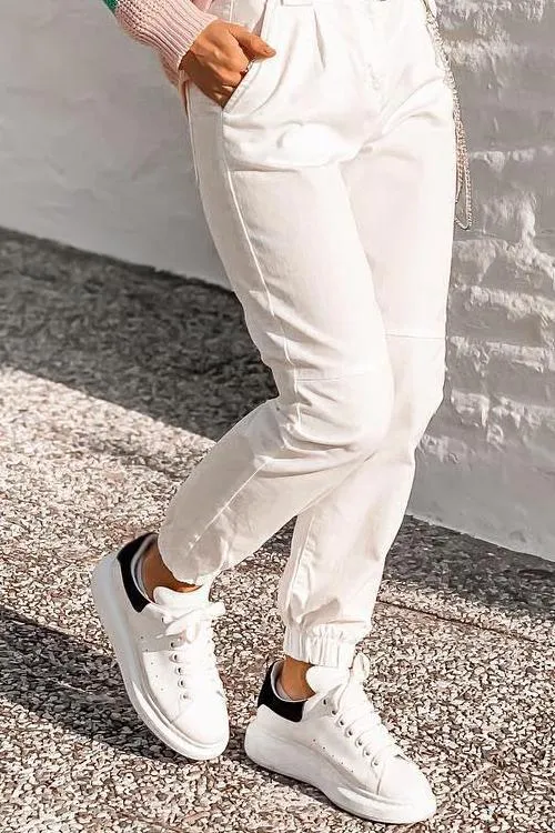 Lace Up White Sneakers