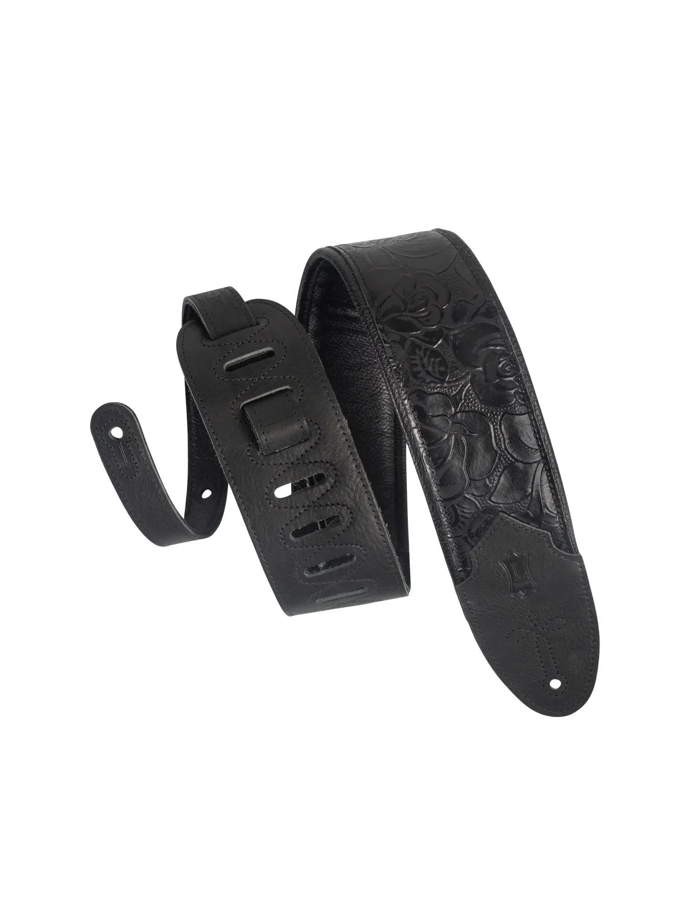 Levy's M4WP-007 3 inch Wide Embossed Leather Guitar Strap