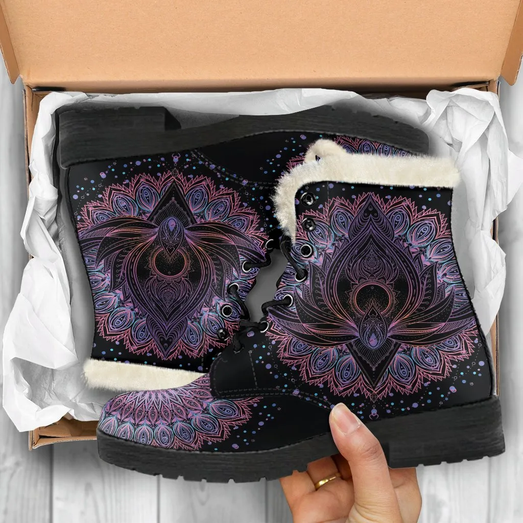 Lotus Leather Boots