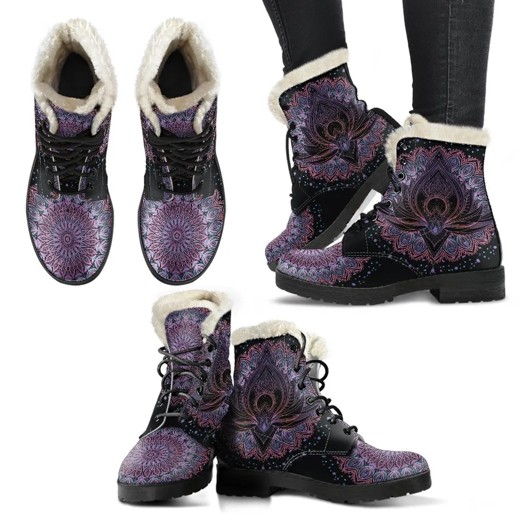 Lotus Leather Boots