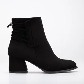 Lucie - Black Suede Ankle Boots