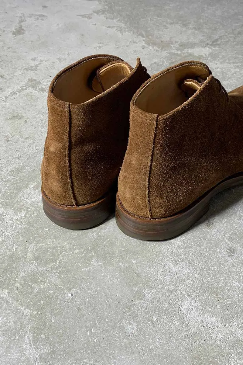 MADE IN ENGLAND SUEDE CHUKKA BOOTS W/SHOES BAG / BROWN [SIZE: US8.5(26.5cm) USED]