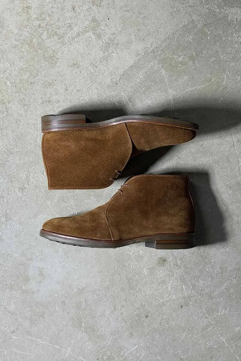 MADE IN ENGLAND SUEDE CHUKKA BOOTS W/SHOES BAG / BROWN [SIZE: US8.5(26.5cm) USED]