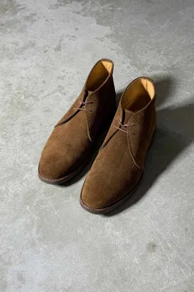 MADE IN ENGLAND SUEDE CHUKKA BOOTS W/SHOES BAG / BROWN [SIZE: US8.5(26.5cm) USED]