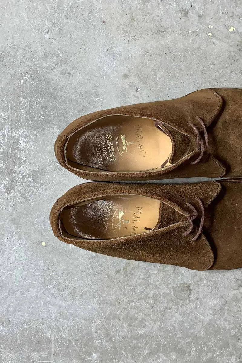MADE IN ENGLAND SUEDE CHUKKA BOOTS W/SHOES BAG / BROWN [SIZE: US8.5(26.5cm) USED]