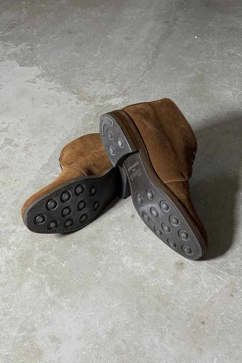 MADE IN ENGLAND SUEDE CHUKKA BOOTS W/SHOES BAG / BROWN [SIZE: US8.5(26.5cm) USED]