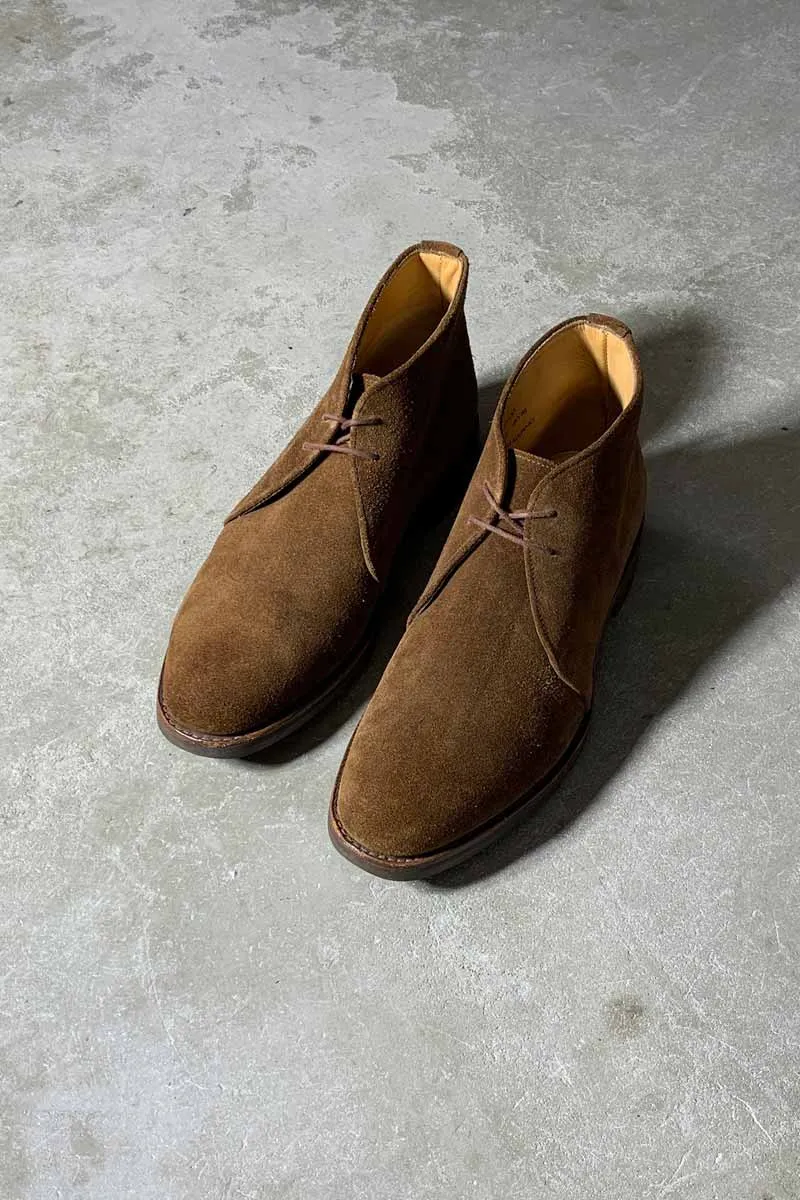 MADE IN ENGLAND SUEDE CHUKKA BOOTS W/SHOES BAG / BROWN [SIZE: US8.5(26.5cm) USED]