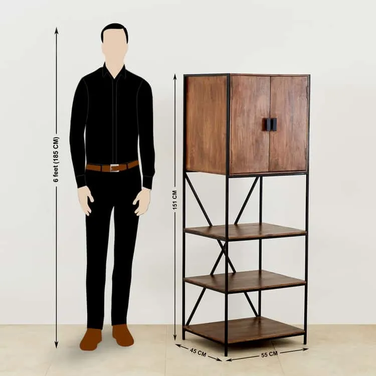 Mango Wood Bar Cabinet - Brown