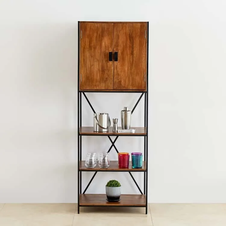 Mango Wood Bar Cabinet - Brown