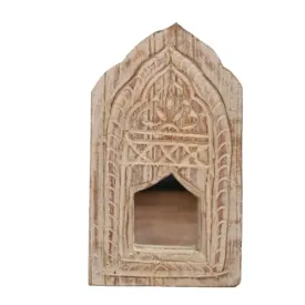 Manju Art Creations Antique Mirror for Wall Decor, Solid Hardwood, Frame for Bedroom, Home Decor and Mirror for Wall, Premium Frames for Wall Decor (Distressed White)