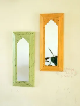 Manju Art Creations Enhance Your Décor with a Pair of Authentic Mughal Full Length Jharokha Mirror Frames Antique Vintage Rustic Design Set of 2