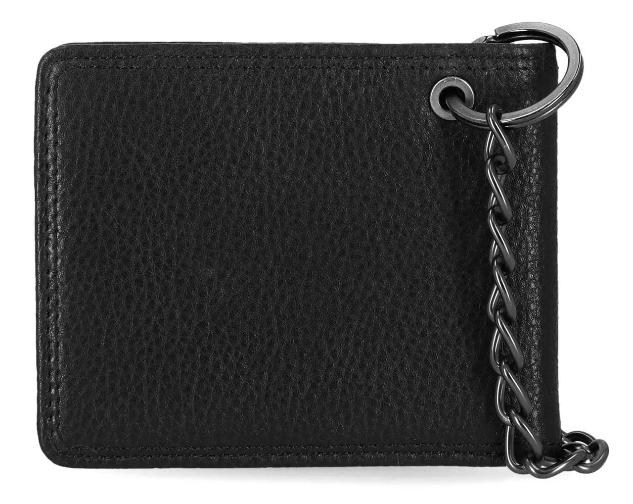 Men's Embossed Eagle Billfold Chain RFID Wallet, Black