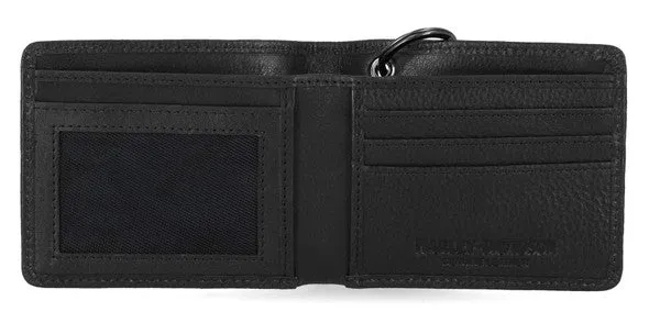 Men's Embossed Eagle Billfold Chain RFID Wallet, Black