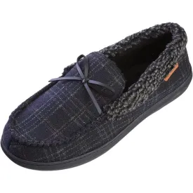 Men's Slippers Moccasin Plush Lined House Shoes Fuzzy Furry