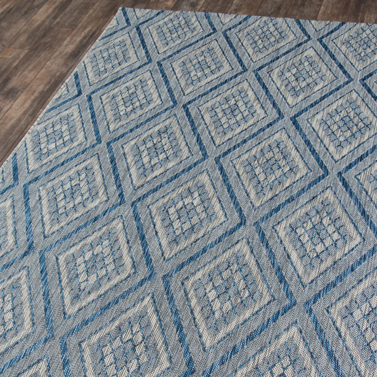 Navy Rajasthan Weekend All-Weather Indoor-Outdoor Area Rug