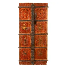 Painted Indian Door From Rajasthan - Mid 18thC