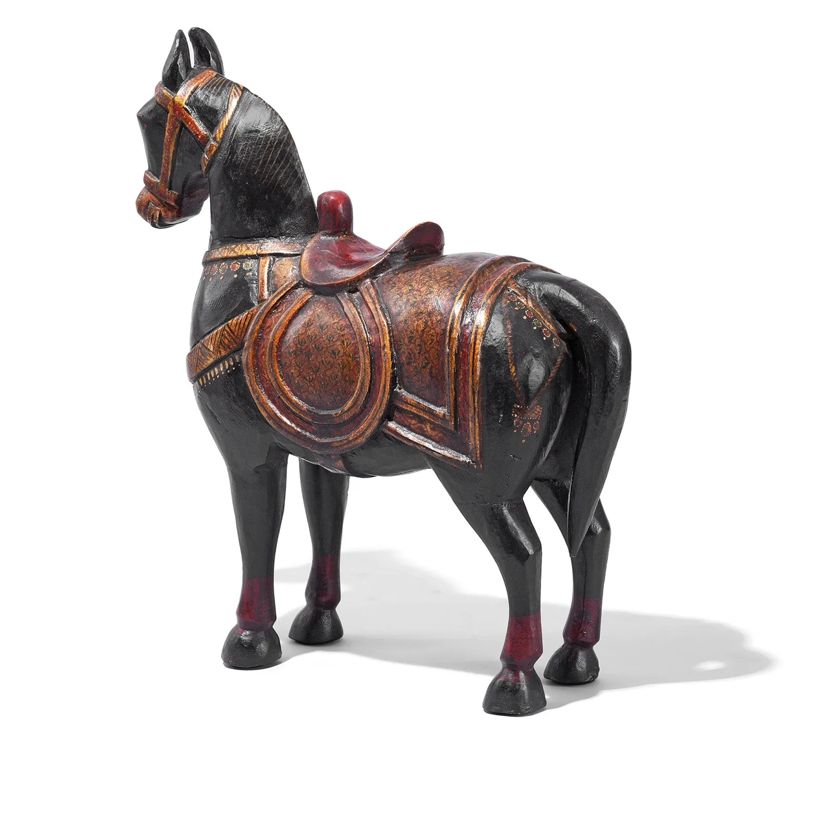 Painted Wooden Marwari Horse From Rajasthan