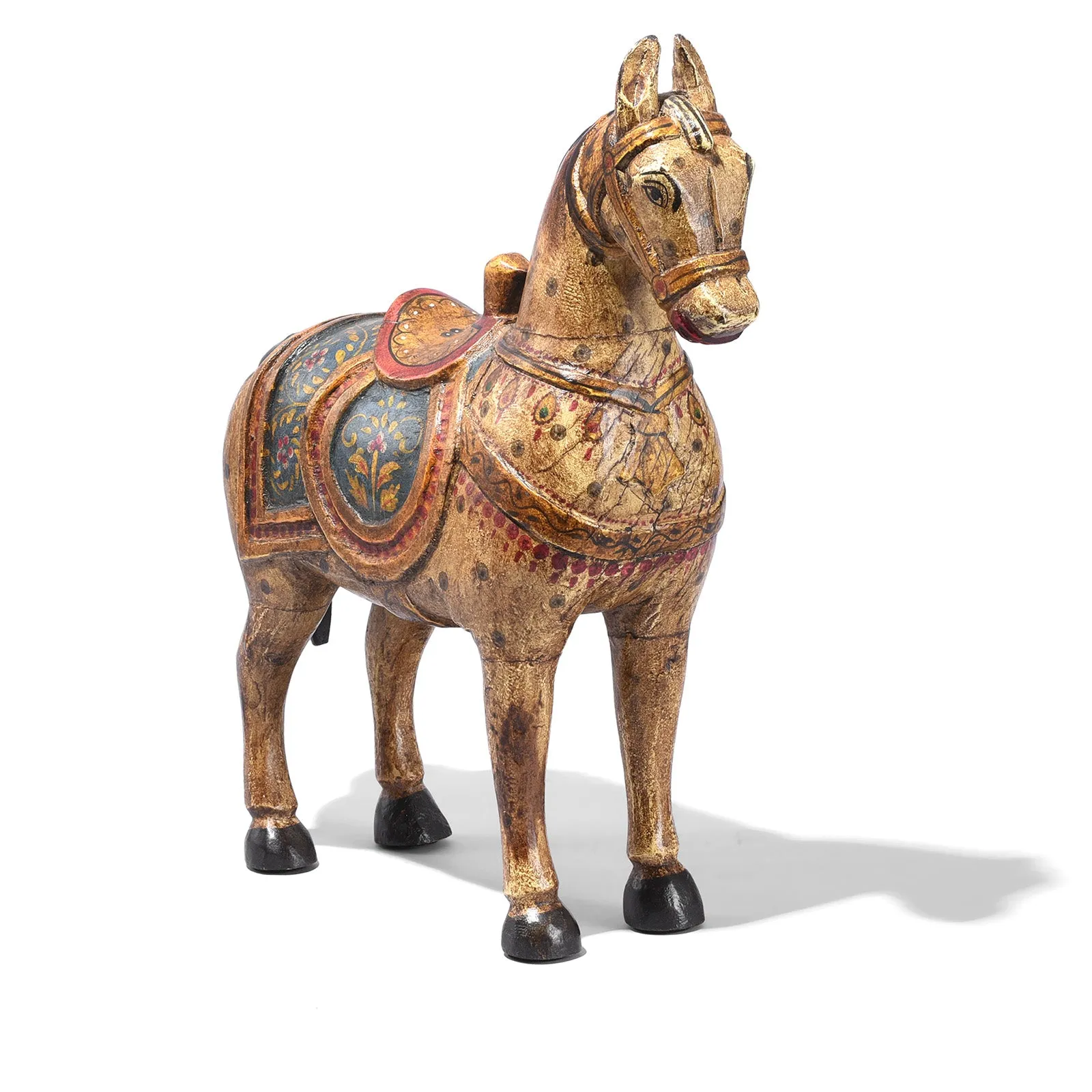 Painted Wooden Marwari Horse From Rajasthan