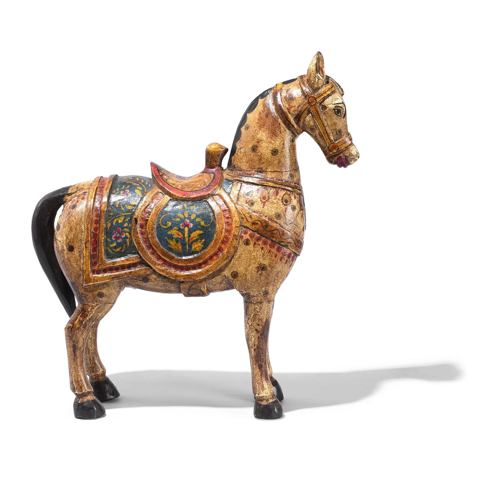 Painted Wooden Marwari Horse From Rajasthan