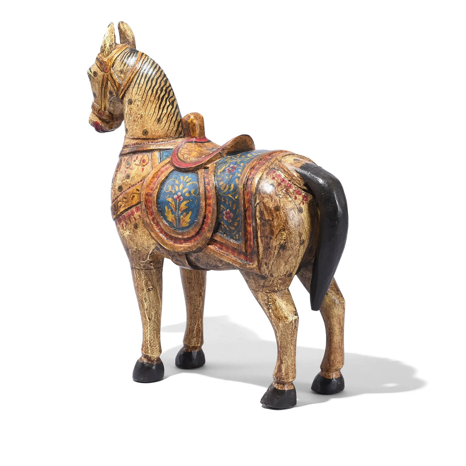 Painted Wooden Marwari Horse From Rajasthan