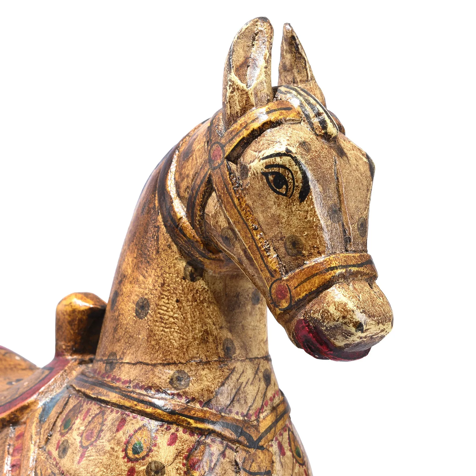 Painted Wooden Marwari Horse From Rajasthan