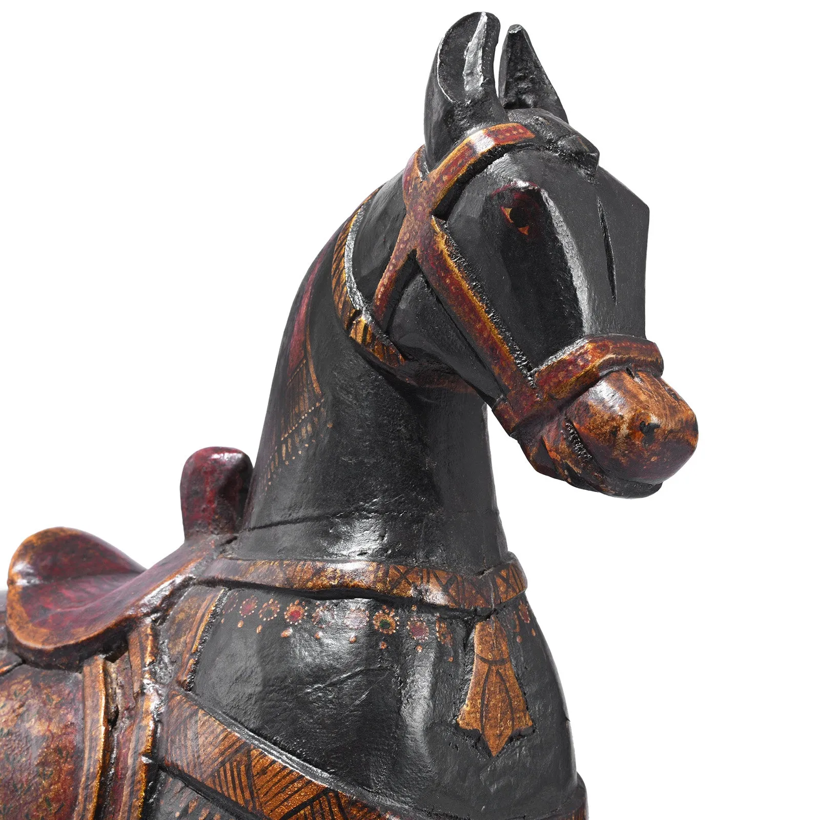 Painted Wooden Marwari Horse From Rajasthan