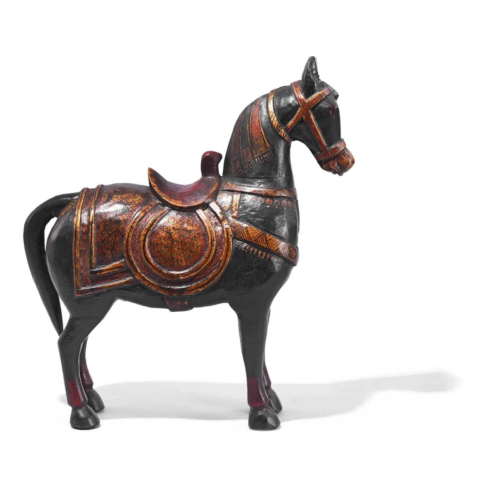 Painted Wooden Marwari Horse From Rajasthan