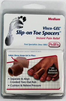 PediFix Visco-GEL Slip-On Toe Spacers – Soothing Relief & Alignment Support