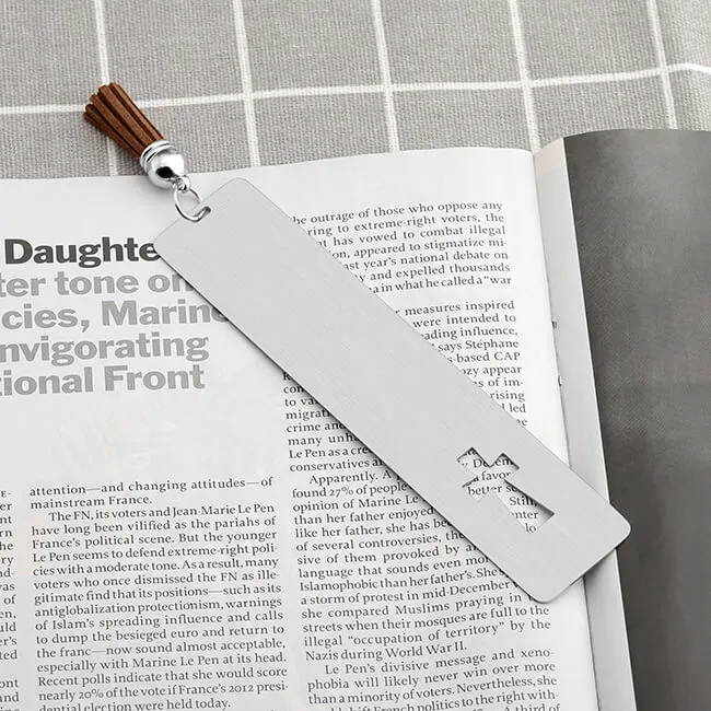 Personalized Metal Message Tag Bookmarks with Tassels | Jovivi