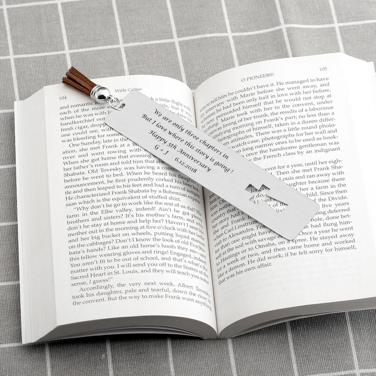 Personalized Metal Message Tag Bookmarks with Tassels | Jovivi