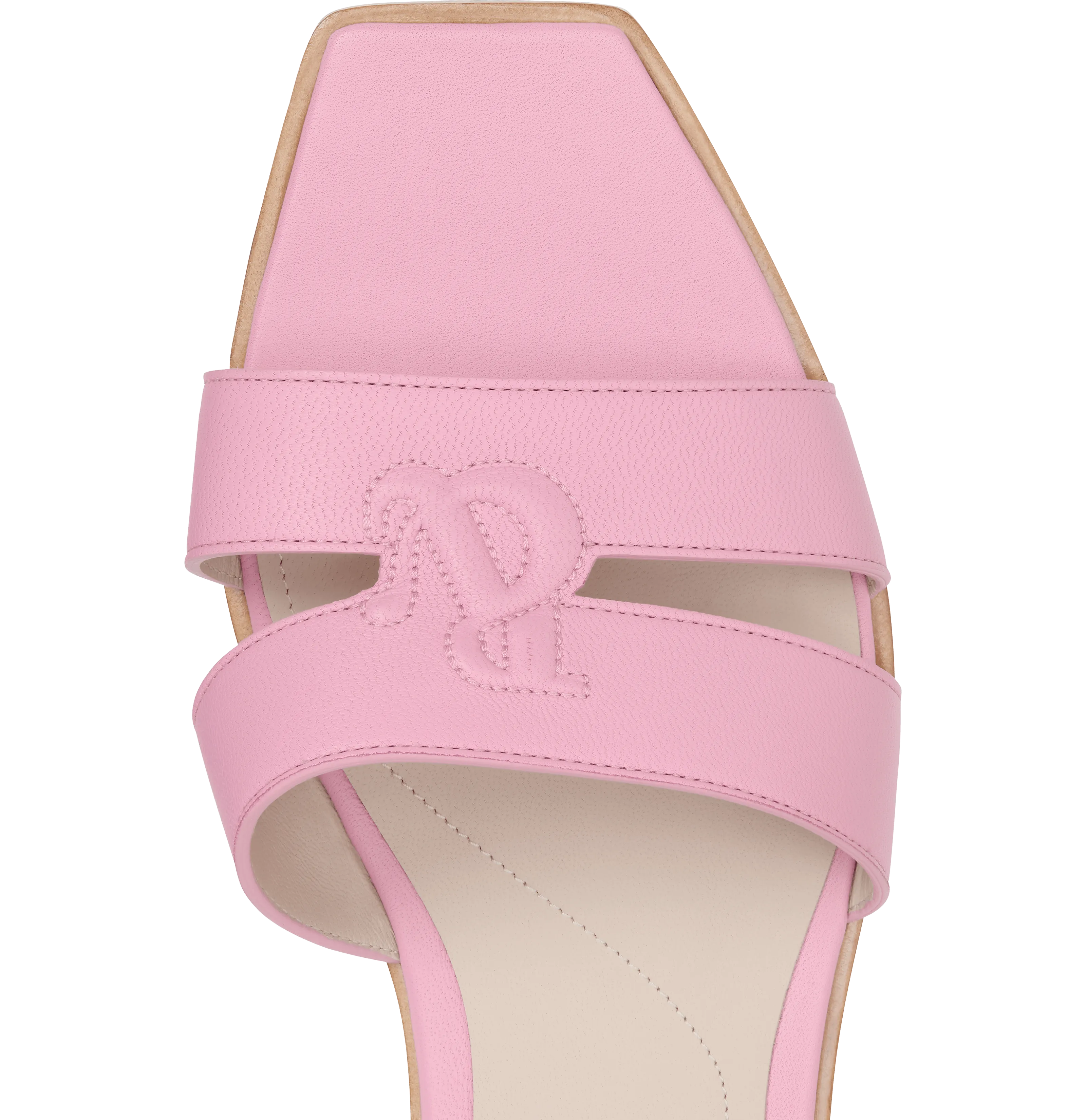 Pink Nappa Strap Slides