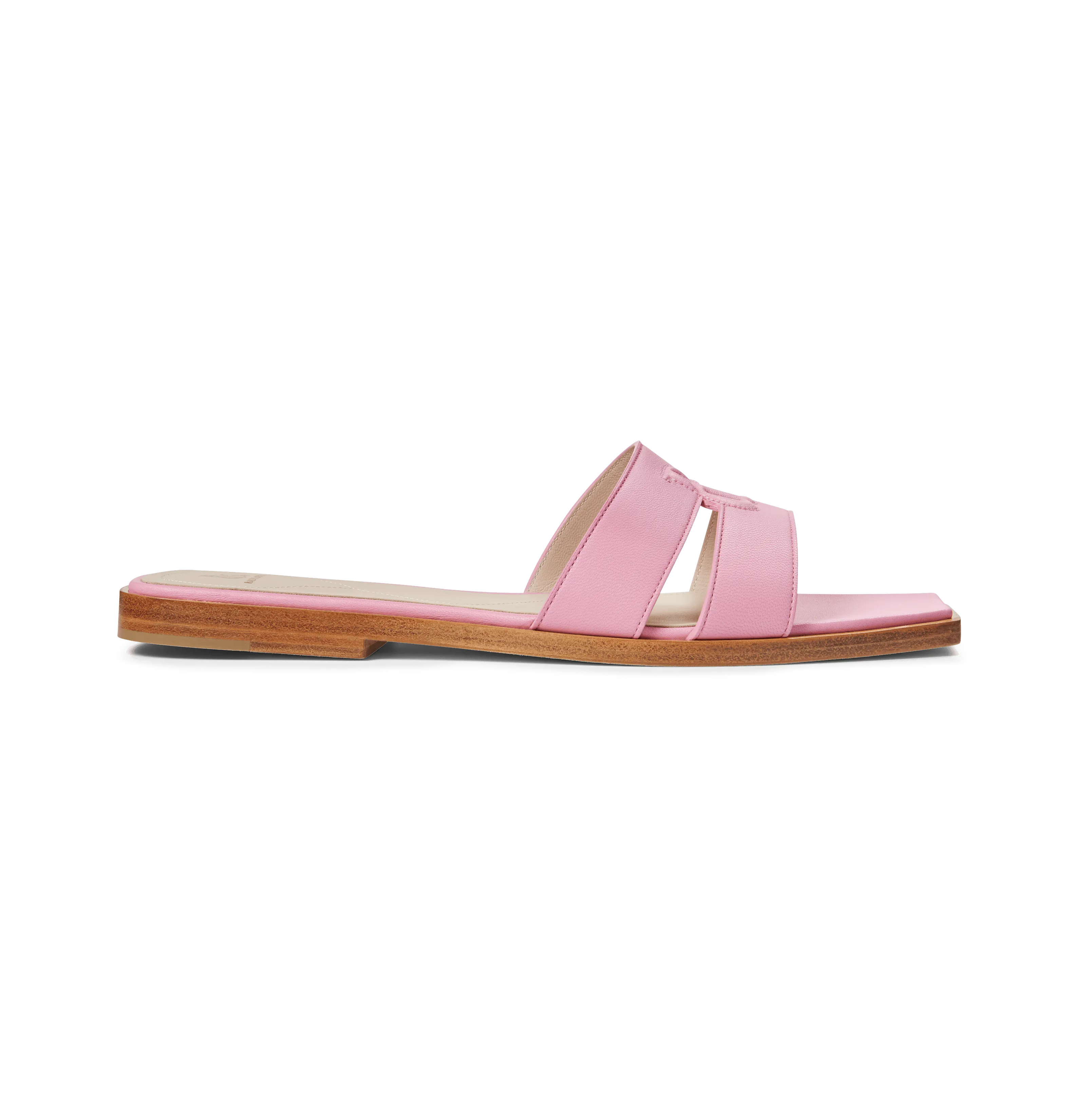 Pink Nappa Strap Slides