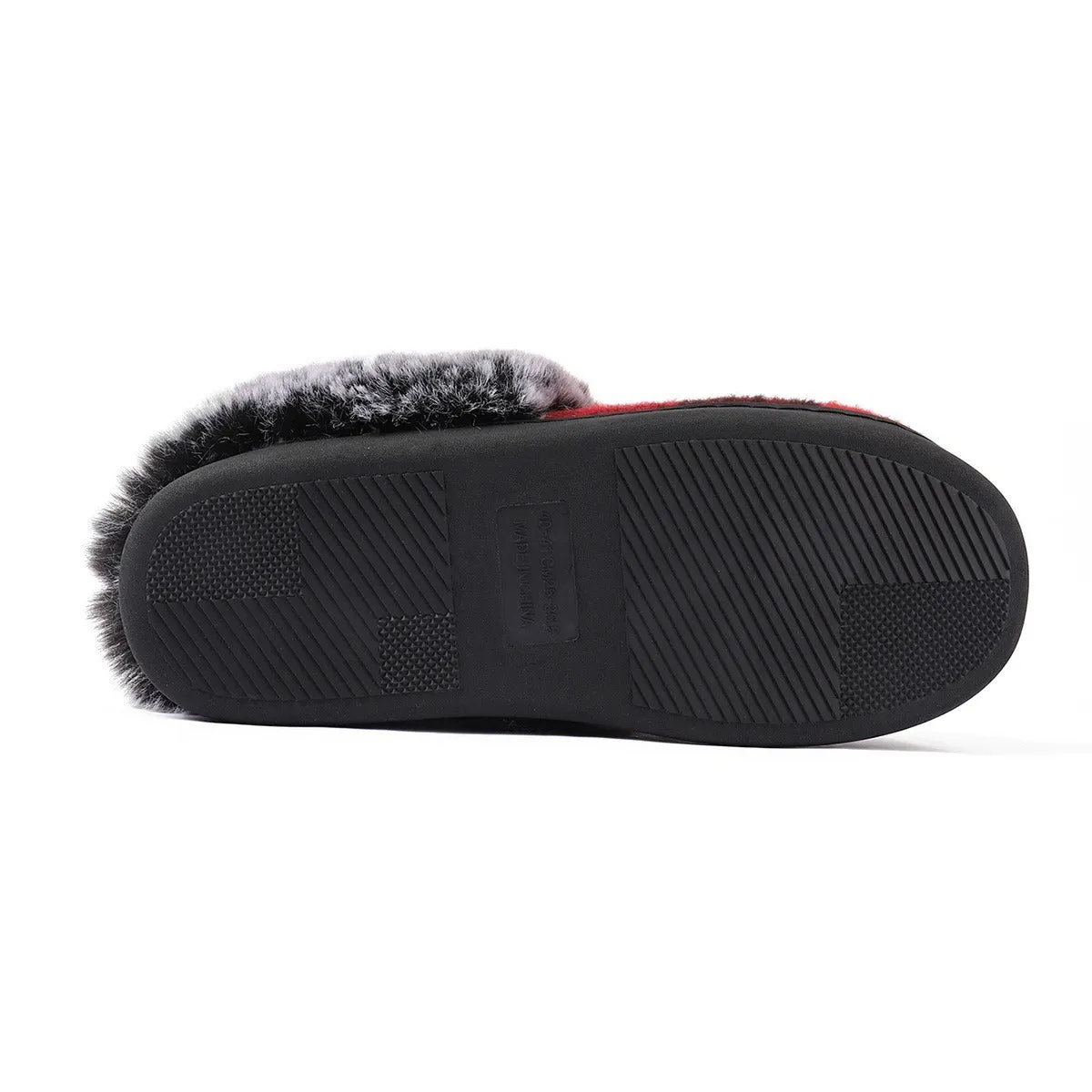Plaid Fluffy Slippers Fashion Comfortable And Non-slip Cotton Slippers Cozy Footwear Warm Cotton Slippers Unisex cotton Slippers couples cotton footwear, lioness-love