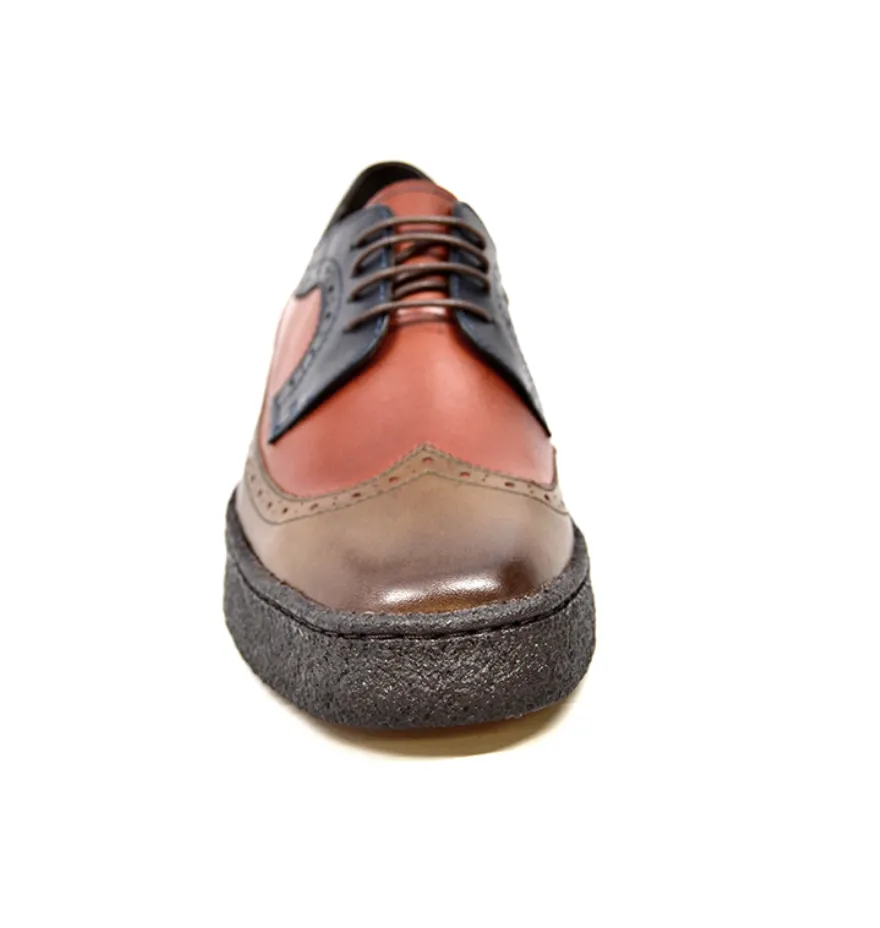 Playboy Wingtips Three Tone Low Cut Shoe from The British Collection