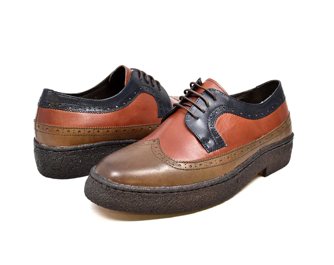 Playboy Wingtips Three Tone Low Cut Shoe from The British Collection