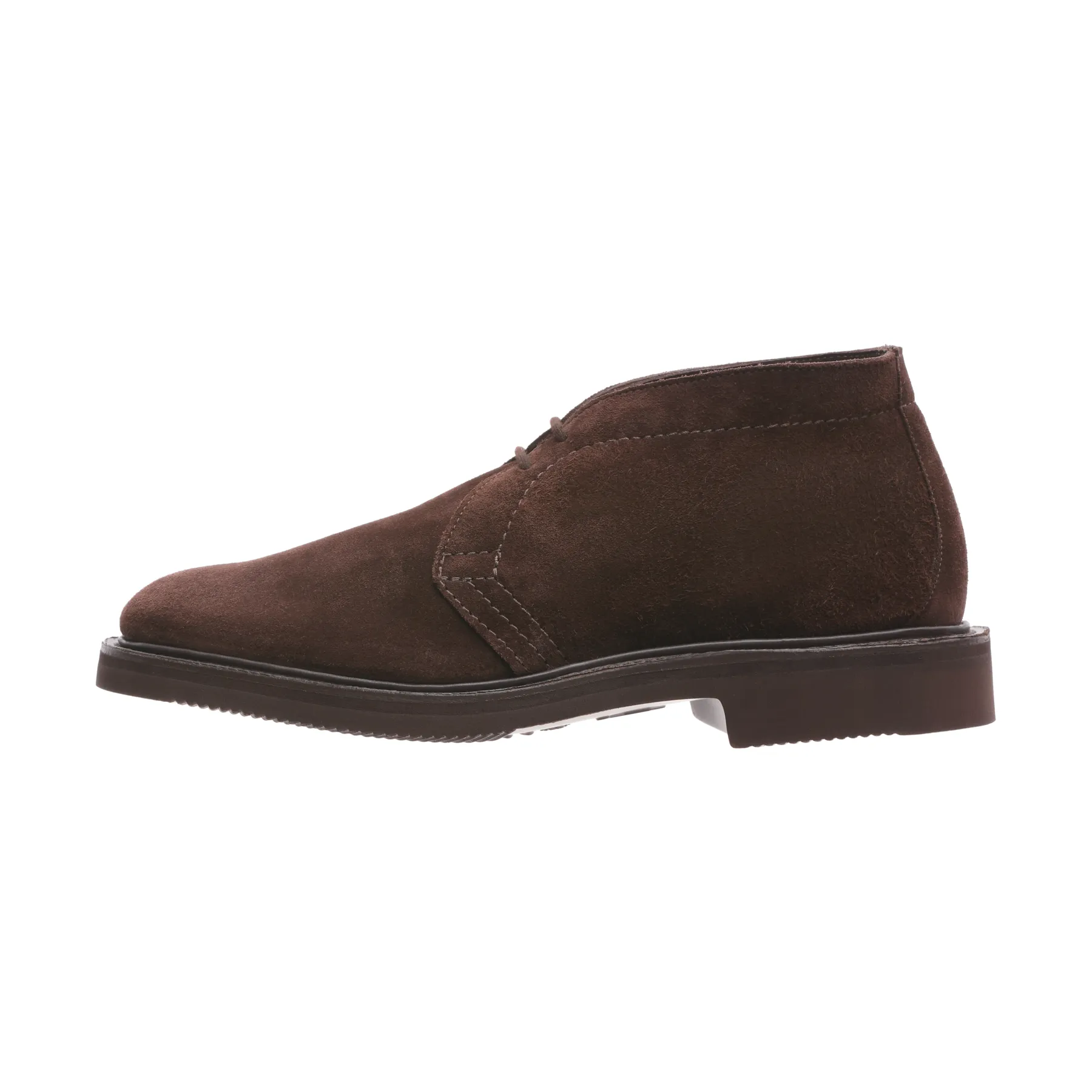 "Polo" Two-Eyelet Suede Chukka Boots in Dark Brown