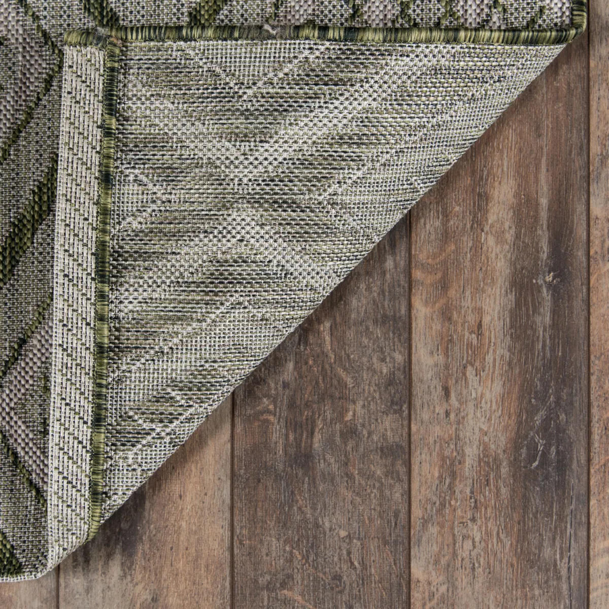 Rajasthan Weekend Green All-Weather Indoor-Outdoor Area Rug