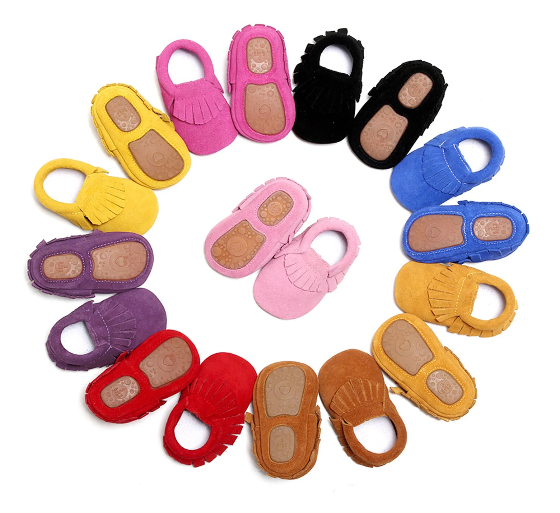 Ranch Kids Western Moccasin Shoes With Fringes