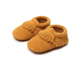 Ranch Kids Western Moccasin Shoes With Fringes