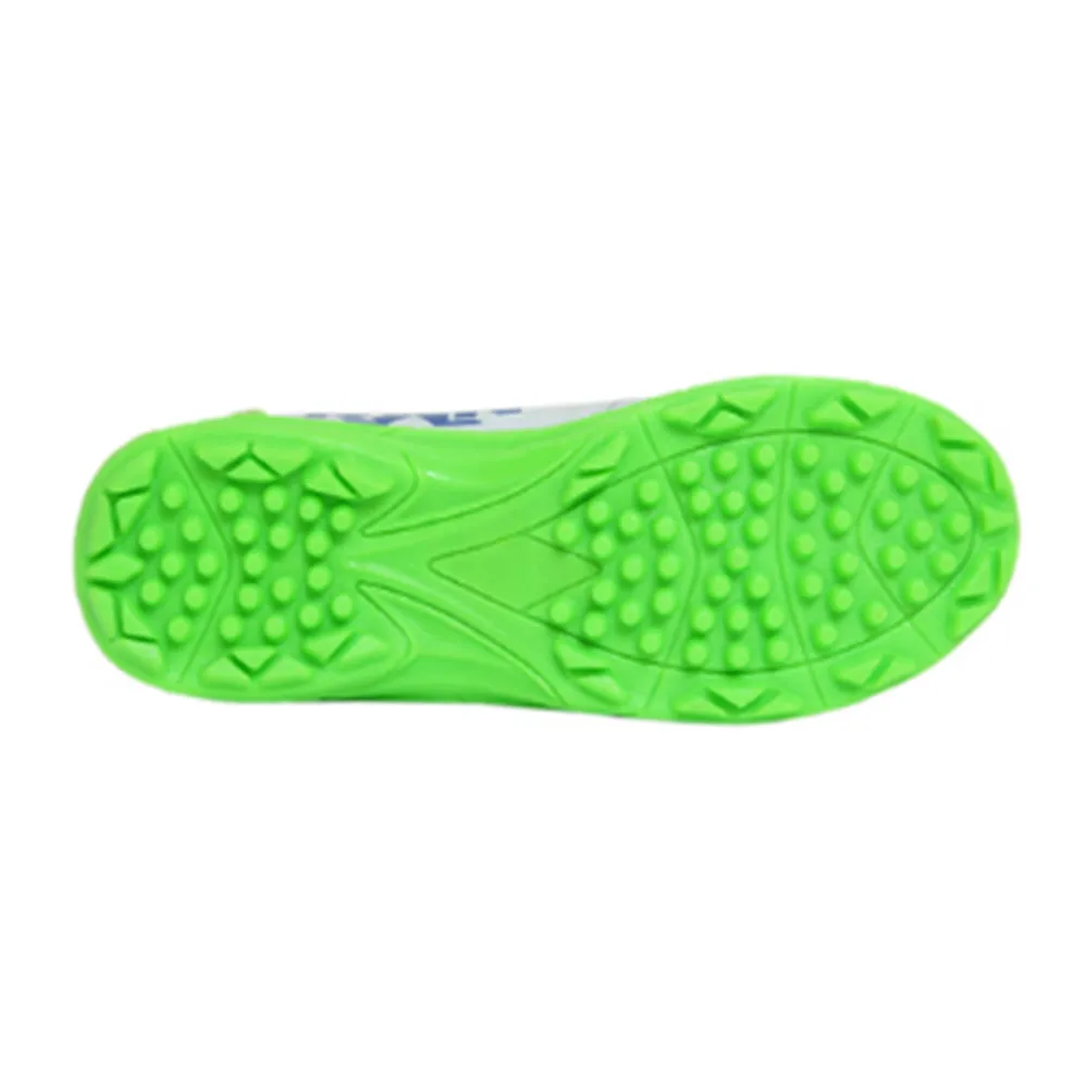RXN Champion Cricket Shoes (White/Blue/Green)