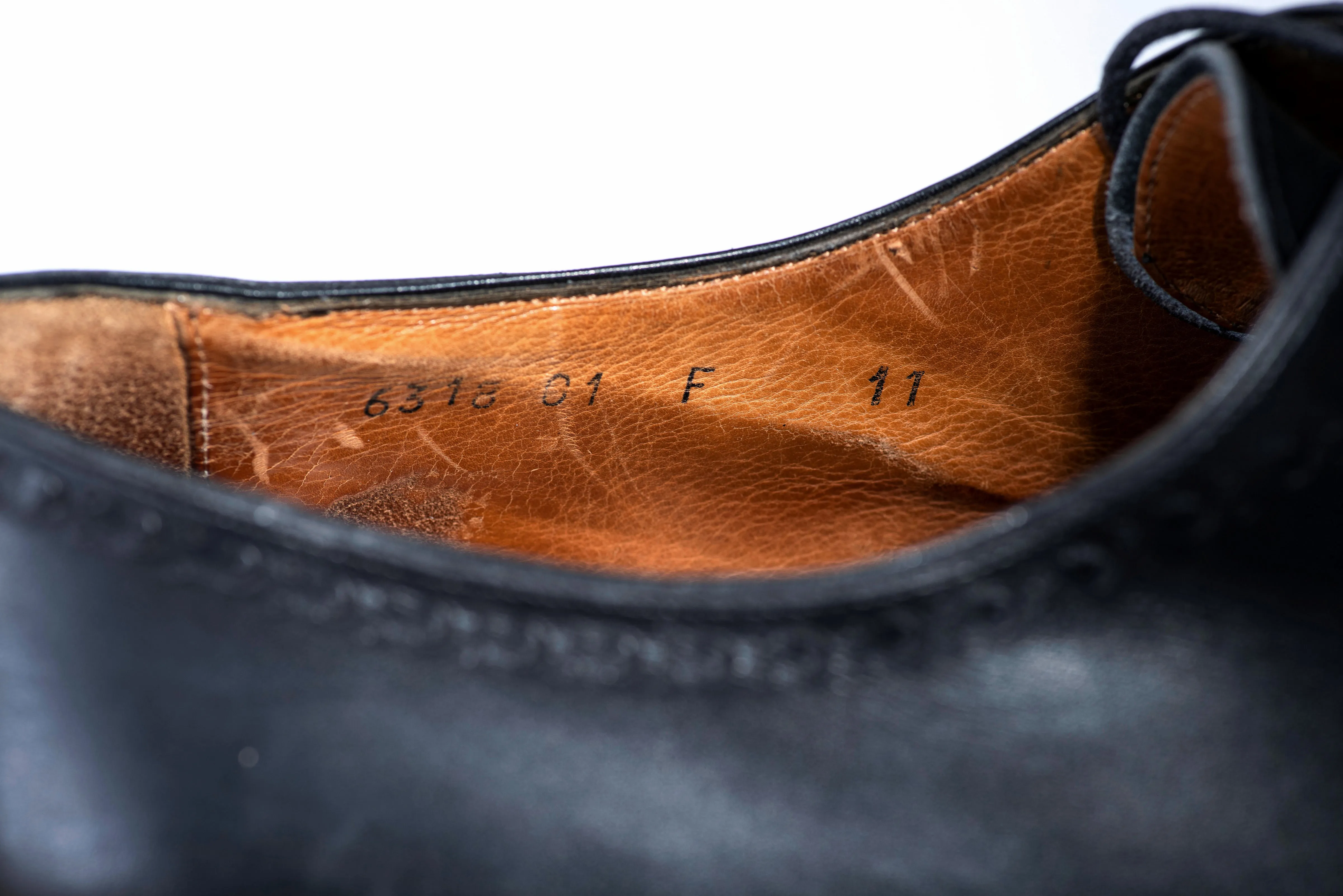 SANTONI Fatte A Mano Wholecut Black Leather Bentivegna Welted Oxford Shoes, 11 F